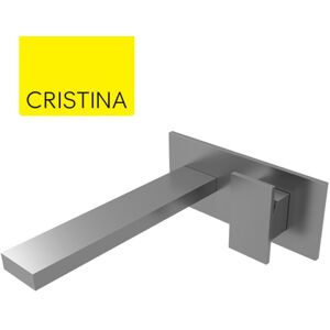 Facade Mitigeur Lavabo Murale Encastree Metal Brosse Tabula - Cristina Ondyna Ta25877