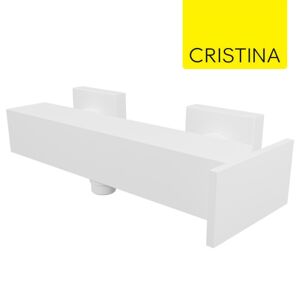 Mitigeur Douche Mural Blanc Mat Tabula - Cristina Ondyna Ta40124