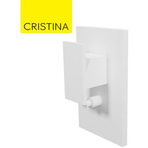 Facade Douche Mitigeur Mural Encastre Blanc Mat Tabula - Cristina Ondyna Ta68924