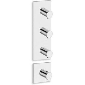 Facade Externe Triverde 3 Sorties Pour Mecanisme Pd70300 Chrome - Cristina Ondyna Xt88351