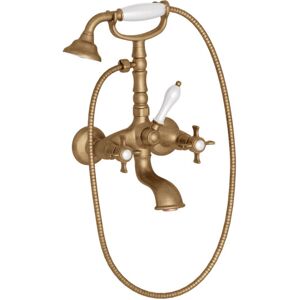 Bain Douche Melangeur Mural Sans Colonnettes Chambord Dore Pvd - Cristina Ondyna Ch10256p