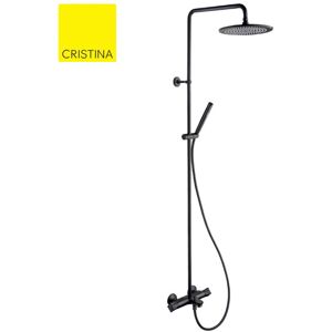 Colonne Bain Douche Theta Thermostatique Blackmat - Cristina Ondyna Te18013