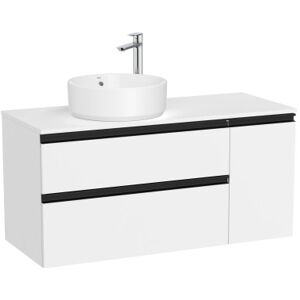 The Gap Pour Lavabo À Gauche 1100 Mm Blanc Mat/poignees Noires - Roca A851505509