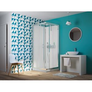 Cabine De Douche Eden 2 + Coulissant 80 Receveur Bas - Kinedo Ca851