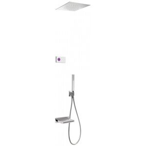 Kit De Baignoire Thermostatique Électronique Et Encastre Shower Technologyavec Contrôle Électronique Compris (Blanc) - Tres 0928