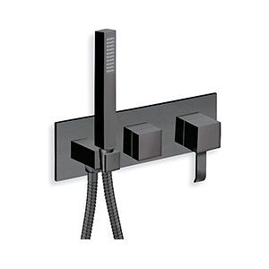 Facade Externe Quadri Douche Murale 2 Sorties Black Mat Ex Qm608 - Cristina Ondyna Qm60213