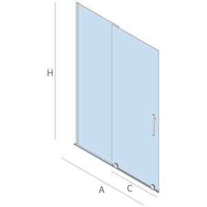 Salgar Paroi De Douche Reikiavik Façade 1p Et 1f Paillettes Transparentes 1785 - 1800 X 2000 Mm - Salgar 82252