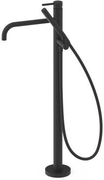 Mitigeur Sur Pied Pour Baignoire Et Douche1 Colonne Verticale Noir Mat - Tres 26247005nm