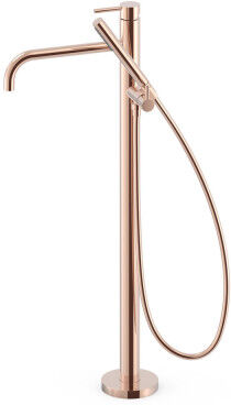 Mitigeur Sur Pied Pour Baignoire Et Douche1 Colonne Verticale Or Rose 24k - Tres 26247005op