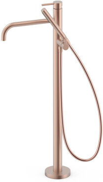 Mitigeur Sur Pied Pour Baignoire Et Douche1 Colonne Verticale Or Rose Mat 24k - Tres 26247005opm