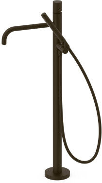 Mitigeur Sur Pied Pour Baignoire Et Douche1 Colonne Verticale Noir Bronze - Tres 26247006kmb