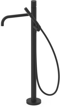 Mitigeur Sur Pied Pour Baignoire Et Douche1 Colonne Verticale Noir Mat - Tres 26247006nm