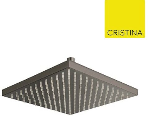 Pomme De Douche Carree 30x30 Laiton Chrome Noir Brosse - Cristina Ondyna Pd55775