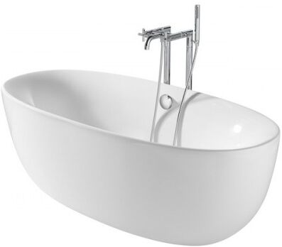 Baignoire Acrylique Elliptique En Îlot Avec Tablier 1700x800 Blanc Virginia - Roca A248313000