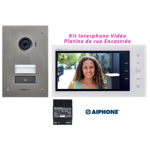 Kit Portier Video Aiphone Jvs1f - Ecran 7'' - Platine Encastree - 130441