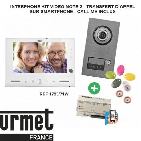 URMET Interphone video URMET KIT NOTE 2 Callme - contrôle d'accès - 1723/71W