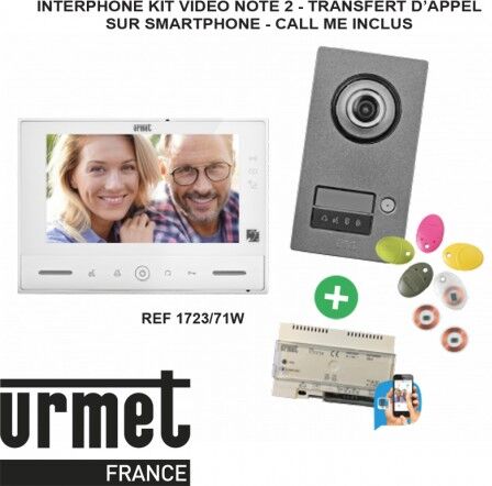 URMET Interphone video URMET KIT NOTE 2 Callme - contrôle d'accès - 1723/71W URMET Interphone video URMET KIT NOTE 2 Callme - contrôle d'accès - 1723/71W