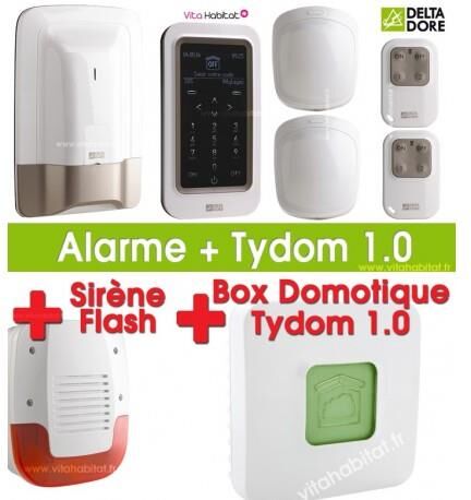 DELTA DORE Pack Alarme / Domotique TYXAL PLUS avec Tydom 1.0 et sirène extérieure Delta Dore - 6410176 + 6700103 DELTA DORE Pack Alarme / Domotique TYXAL PLUS avec Tydom 1.0 et sirène extérieure Delta Dore - 6410176 + 6700103