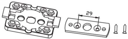 CAME Plaque clips châssis 50x68 CAME YM0102 CAME Plaque clips châssis 50x68 CAME YM0102