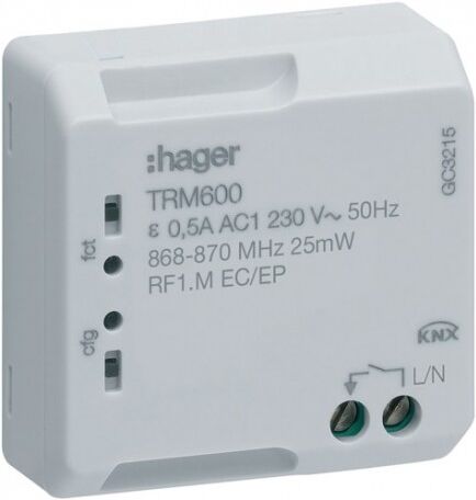 HAGER Cmd pr téle. minu. KNX Radio - TEBIS HAGER TRM600 HAGER Cmd pr téle. minu. KNX Radio - TEBIS HAGER TRM600