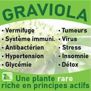 Gélules de feuilles de Graviola Corossol - Publicité