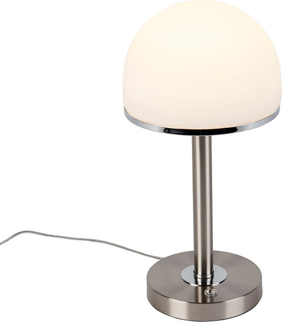Trio Leuchten Lampe de table vintage en acier incl. LED par contact - Bauhaus Trio Leuchten Lampe de table vintage en acier incl. LED par contact - Bauhaus