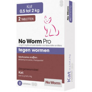 No Worm Pro pour petit chat et chaton 4 Comprimés