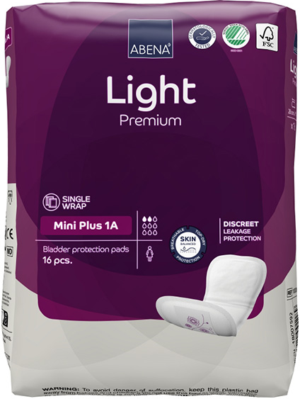 Abena Frantex Light Premium Protection Adhésive Mini Plus Taille 1A 16 unités