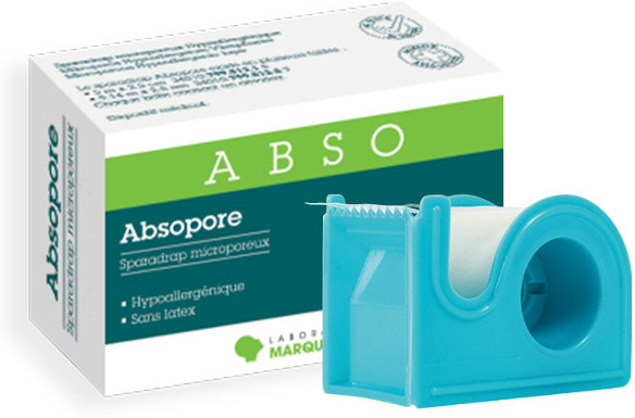 Marque Verte Absopore Spradrap Microporeux Hypoallergénique 2,5cm x 5m