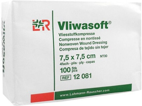 Lohmann & Rauscher L&R; Vliwasoft Compresse Non-Tissé 7,5x7,5cm 100 Unités