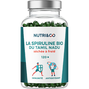 Nutri & Co Nutri&Co; Spiruline Bio Immunite et Tonus Vegan 120 comprimes