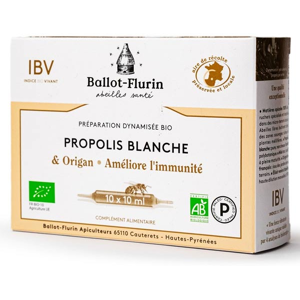 Ballot-Flurin Sante Preparation Dynamisee Propolis Blanche Origan Bio 10 ampoules