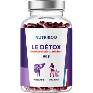 Nutri & Co Nutri&Co; Le Detox Drainage et Detox Foie Colon Intestins 60 gelules