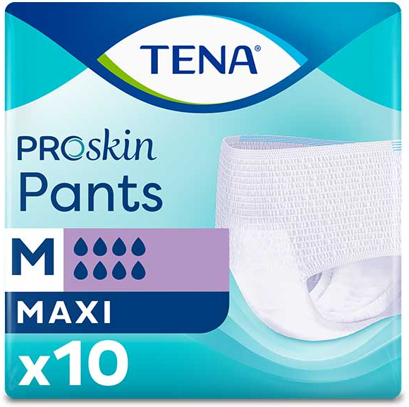 TENA Proskin Pants Sous-Vêtement Absorbant Maxi Taille M 10 unités