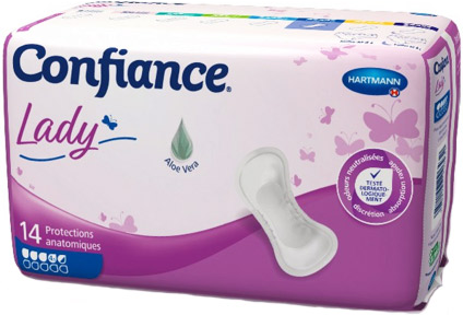 Hartmann Confiance Lady Protections Anatomiques à l'Aloe Vera 4,5 Gouttes 14 unités