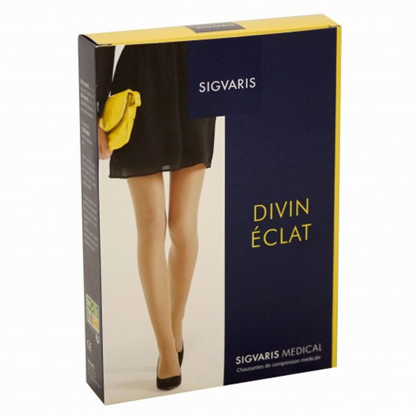 Sigvaris Divin Eclat Chaussettes Classe 2 Extra-Small Normal Bleu Nuit