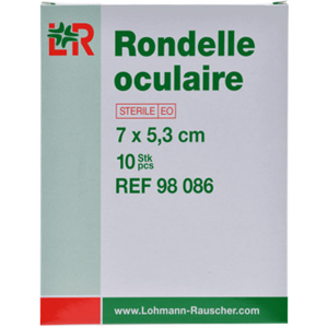 Lohmann & Rauscher L&R; Rondelle Oculaire Stérile 7cm x 5,3cm 10 unités - Publicité