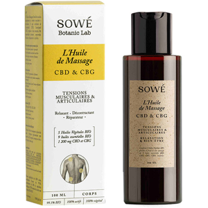 Sowé Huile de Massage au CBD Bio 100ml