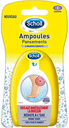 Scholl Ampoules Pansements Double Protection 5 grands formats