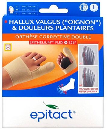 Epitact Hallux Valgus et Douleurs Plantaires Orthèse Corrective Double Pied Gauche T.L