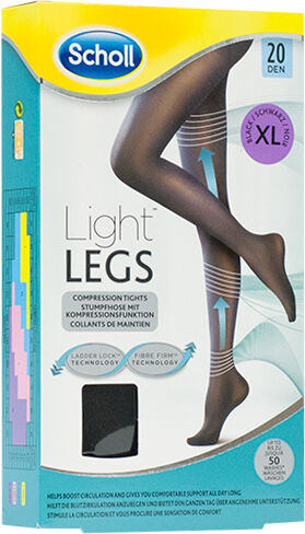 Scholl Light Legs 20 Deniers Collant de Maintien Normal Taille XL Noir