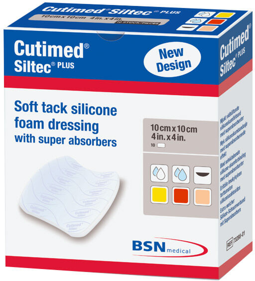 BSN Medical BSN Médical Cutimed Siltec+ Pansement 10x10cm 10 Unités