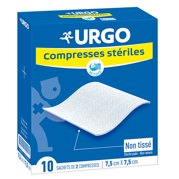 Urgo Compresses Non Tissés Stériles 7,5x7,5cm 20 unités