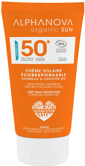 Alphanova Organic Sun Crème Solaire Écoresponsable SPF50+ Bio 50ml