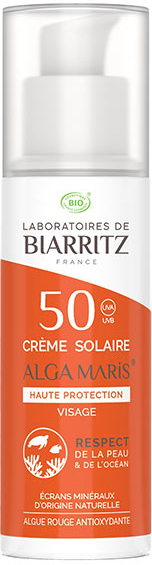 Laboratoires de Biarritz Soins Solaires Crème Visage SPF50 Bio 50ml