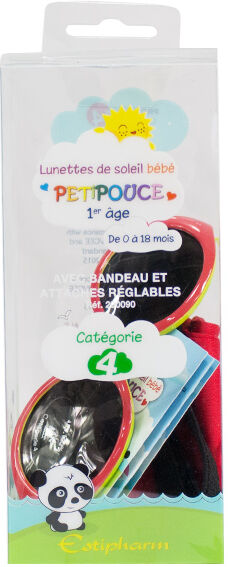 Estipharm PetiPouce Lunettes de Soleil Baby 1er âge Rouge