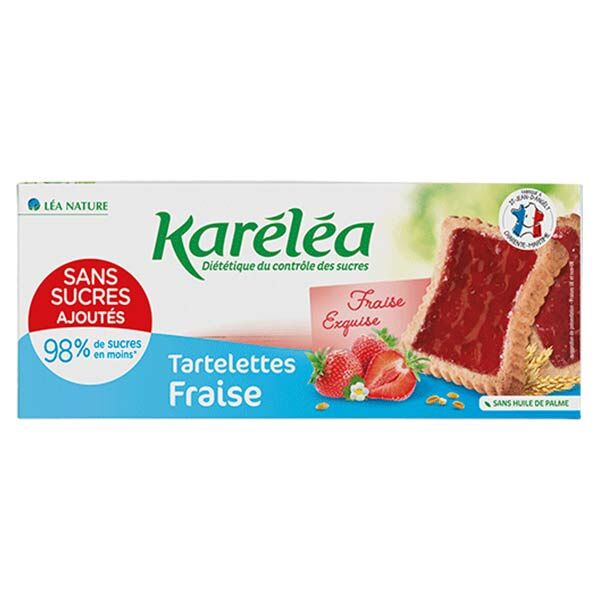 Karéléa Biscuits Sans Sucres Ajoutés Tartelettes Fraise Exquise 145g