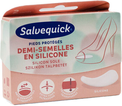 Salvequick Pieds Protégés Demi-Semelles en Silicone 2 unités