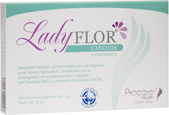 Procare Health Ladyflor Candida 10 Comprimés Vaginaux