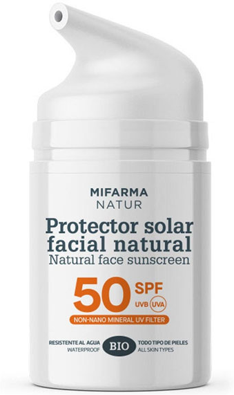 Mifarma Natur Crème Solaire Minérale Visage SPF50 Bio 50ml